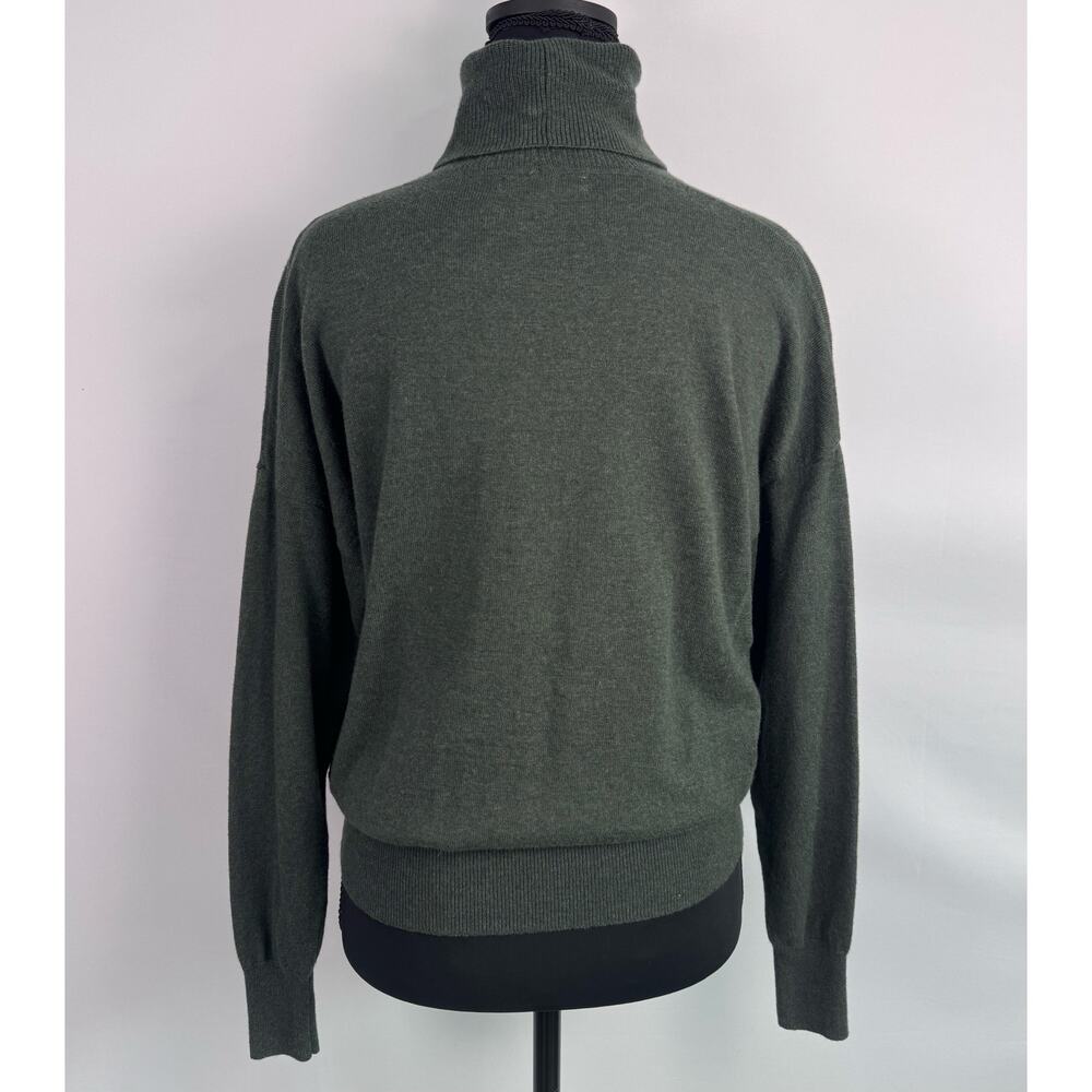 Madewell Wool Cotton Green Turtleneck Sweater Size XS - Picture 3 of 9